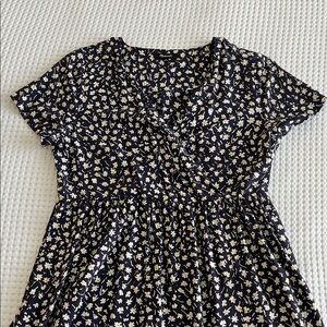 Madewell Wrap Front Floral Midi Dress